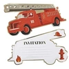 Image de lot de 8 invitations pompiers