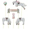 Image de Set de 6 decorations Cheval d'Amour pour gateaux
