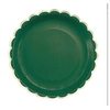 Image de Assiettes Festonnees 23cm Vert Jungle et or