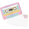 Image de lot de 8 invitations K7audio pour anniversaire