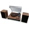 Image de Platine vinyle stéréo 3 vitesses 33/45/78t avec bluetooth effet bois MT-108BT
