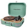 Image de Tourne-Disques 33 / 45 / 78 Tours Collection Vintage Stéréo Bluetooth Vert