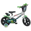 Image de Vélo enfant - Modèle 12'' Ufo pour enfant de taille 85 à 100 cm avec 1 frein, 2 stabilisateurs, carter, bidon arrière et garde boues