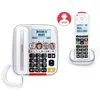 Image de XTRA 3355 Combo (base filaire + combiné DECT) pour Sénior avec répondeur, grand écran, grosses touches