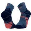 Image de BV Sport - Trek GR Mid Lyocell - Chaussettes randonnée Bleu / Corail - 36 - 38