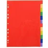 Image de 12 Intercalaires A4 Couleurs Vives en Polypropylène avec Page d'Index