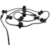 Image de Guirlande extérieure, personnalisable et extensible, câble noir, compatible culot E27 (vendue seule, hors ampoules) | Xanlite, Noire en occasion ou reconditionné