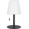 Image de - Lampe à poser POP - cône gris rechargeable en métal LED IP44, 400 lumens, CCT et dimmable, hauteur ajustable - LP16CGRCCT