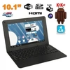 Image de Netbook 10 Pouces Android Mini Ordinateur Portable Wifi Rj45 HDMI USB 4Go Noir