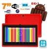 Image de Tablette Tactile Android 6.0 7 Pouces Quad Core 40Go Dual Cam Flash Rouge YONIS