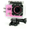 Image de Camera Embarquée Sports Wi-Fi LCD Caisson Etanche Waterproof HD 12 Mp Rose 8 Go