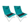 Image de Lot de 2 sièges de plage pliables - O'Beach - Housse de transport inclus - 71 x 55 x 65 cm