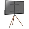 Image de Support chevalet design scandinave pour TV 45''- 65'' noir/noyer