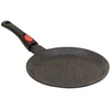 Image de Kamberg - Poêle à crêpe / Crêpière 24 cm - Manche Amovible - Fonte d'Aluminium - Revêtement Type Pierre - Tous Feux dont Induction - Sans PFOA - 0008050, 24 x 24 x 2 cm, Noir en occasion ou reconditionné
