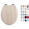 Image de MSV Abattant WC MDF Effet Bois- Charnières INOX en occasion ou reconditionné