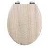 Image de abattant wc mdf effet bois- charnières inox