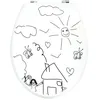 Image de MSV 140765" abattant WC MDF Jardin d'enfant, INOX, Blanc Imprimé 3 Faces en occasion ou reconditionné