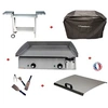 Image de Pack plancha électrique LUX 600 INOX - CHARIOT ODEON 600
