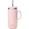 Image de Qwetch - Cold Cup Isotherme Inox w/ Anse - Mug Rose - 600 ml