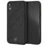 Image de -Benz Coque en cuir avec bord en silicone pour iPhone XR - noir