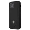 Image de Coque Cuir Noir avec Logo Argent Compatible avec IPHONE 12 Pro Max (6.7)
