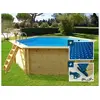 Image de Piscine bois "Hawai" - 4.10 x 1.20 m + Bâche à bulles 180 + Bâche hiver 280 gr/m²