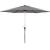 Image de Parasol jardin droit Alu "Sol" - Rond - Ø 3m - Gris