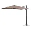 Image de parasol jardin déporté alu sun 3 - carré - 3 x 3 m - taupe