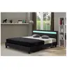 Image de Lit 6.5 x 3.3 x 10 cm en contreplaque sommier a lattes pour 2 personnes de couleur noir