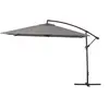 Image de Parasol jardin déporté Alu "Ilios 3" - Carré - 3 x3 m - Gris