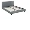 Image de lit julia - 140 x 190 cm - gris