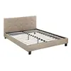 Image de lit julia - 140 x 190 cm - taupe