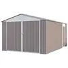 Image de Garage métal Nevada avec porte battante - 15,36 m²