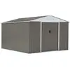 Image de Abri de jardin métal "Dallas" - 12.99 m² - Taupe