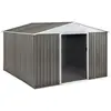 Image de Abri jardin métal Dallas - 8,84 m² - Taupe