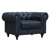 Image de Fauteuil Chesterfield "Aliza" - 111 x 82 x 70 cm - Noir