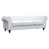 Image de canapé fixe chesterfield aliza - 208 x 82 x 70 cm - 3 places - blanc