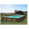 Image de Piscine bois en kit rectangle " Murano " - 12.20 x 6.20 x 1.44 m