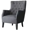 Image de Fauteuil Scandinave Tissu "Duchesse" - 76 x 83 x 100,5 cm - Gris