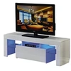 Image de meuble tv led borda - 130 x 34 x 45 cm - blanc laqué