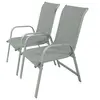 Image de Fauteuil jardin Alu/Textilène "Porto" - Phoenix - Gris clair - Lot de 2