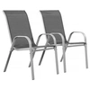 Image de Fauteuil jardin Textilène Cordoba - Phoenix - Gris foncé - Lot de 2