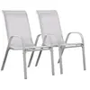 Image de Fauteuil jardin Textilène Cordoba - Phoenix - Gris clair - Lot de 2