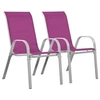 Image de Fauteuil jardin Textilène "Cordoba" - Phoenix - Rose - Lot de 2
