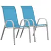 Image de Fauteuil jardin Textilène Cordoba - Phoenix - Bleu - Lot de 2