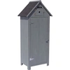 Image de Armoire de jardin Cabanon - 77 x 54.5 x 179 cm - Anthracite