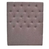 Image de tête de lit capitonnée déco - 99 cm - taupe - en tissu