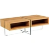 Image de table basse milano - 120 x 60 x 40 cm - finition chêne
