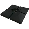 Image de 4 Dalles à lester pour gros parasol déporté - 4 x 3 - 104 KG - Noir