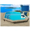 Image de piscine bois havana 7.57 x 4.07 x 1.44 m - bâche à bulles 180 µ - bâche hiver 280 g/m²